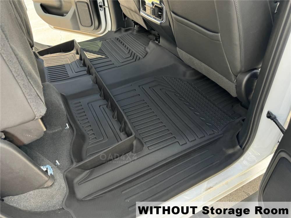 5D TPE Car Floor Mats for Chevrolet Silverado 1500 T1 Series 2020-Onwards