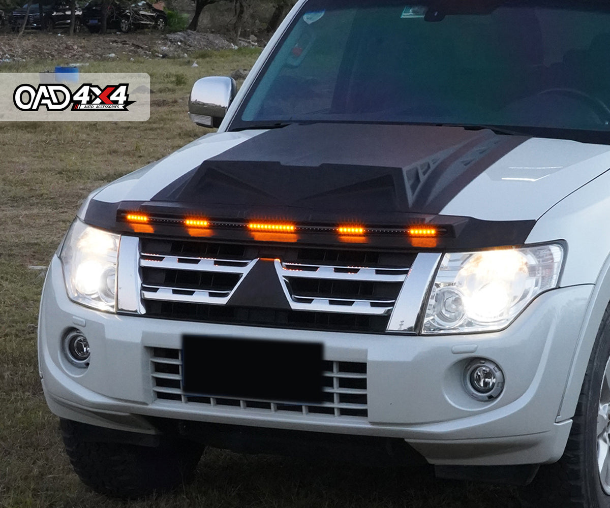 Bonnet Protector with LED Lights for Mitsubishi Pajero 2007-2020
