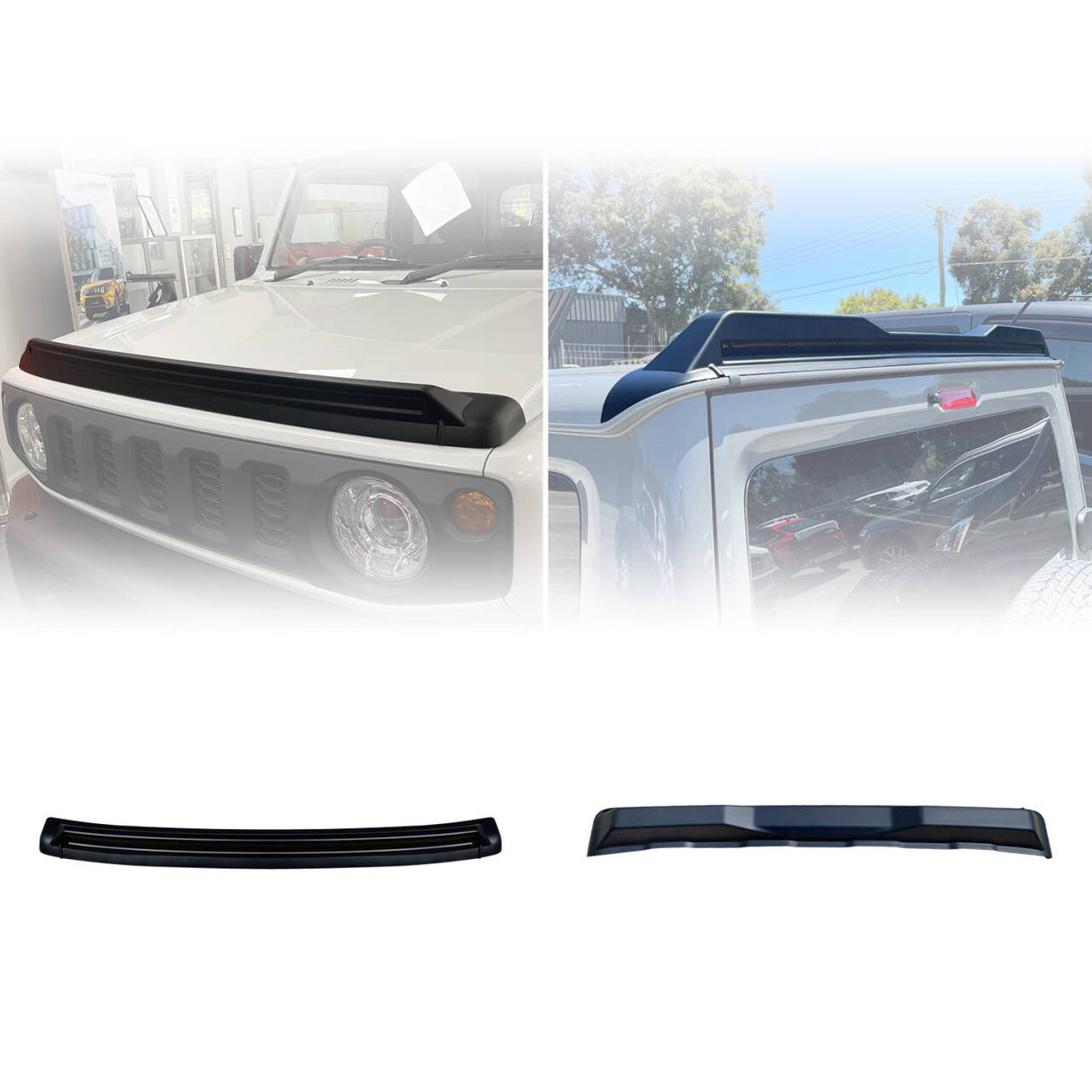 Bonnet Protector + Rear Roof Spoiler for Suzuki Jimny 2018-Onwards