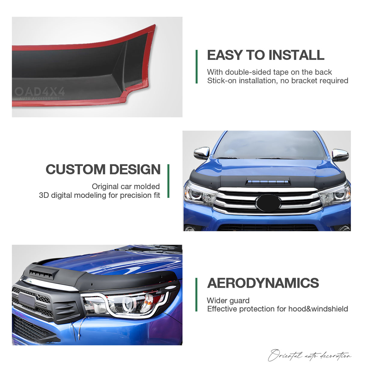 Bonnet Protector for Toyota Hilux 2015-2020