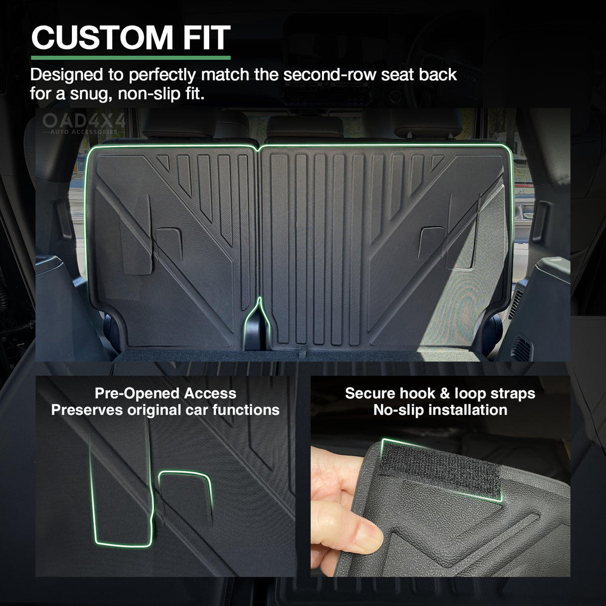 Boot Liner Kick Mat for Toyota Land Cruiser Prado 250 LC250 2024-Onwards