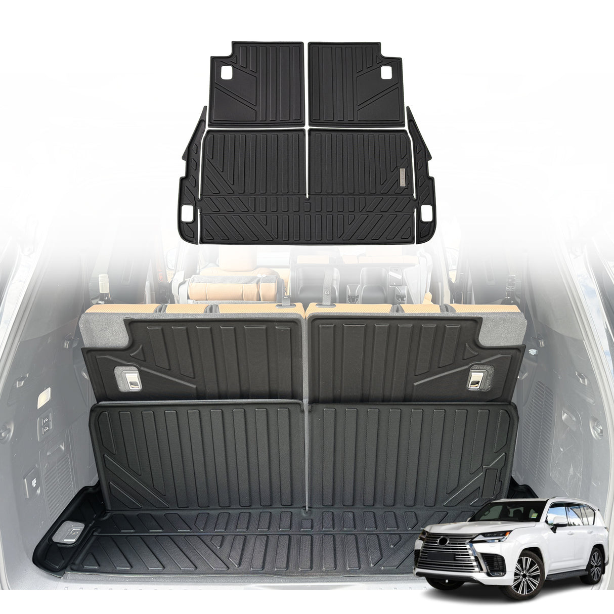 Boot Liner for Lexus LX500d LX600 7 seats 2021-Onwards