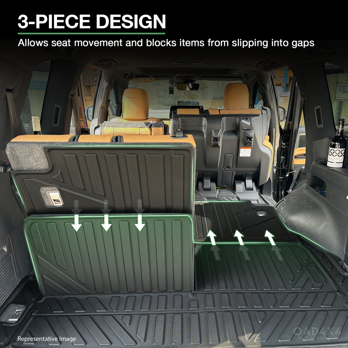 Boot Liner for Lexus LX500d LX600 7 seats 2021-Onwards