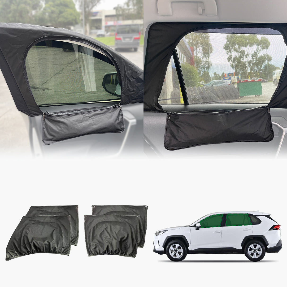 Car Window Sox Sun Shade for Toyota RAV4 2019-Onwards