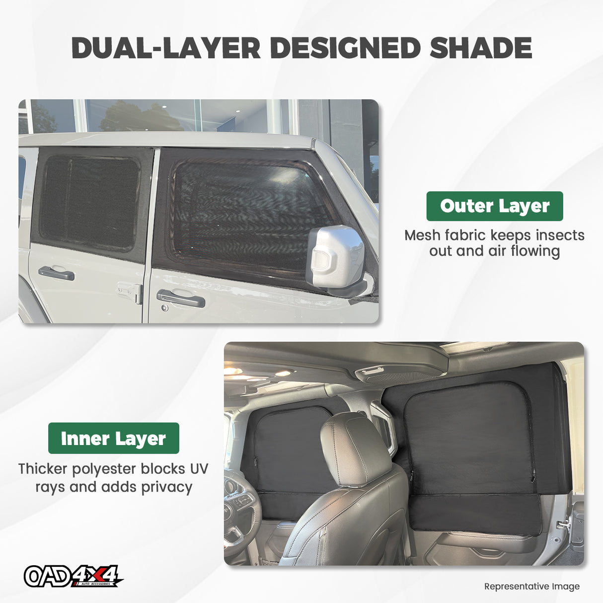 Car Window Sox Sun Shade for Jeep Wrangler JL Series 2018-Onwards