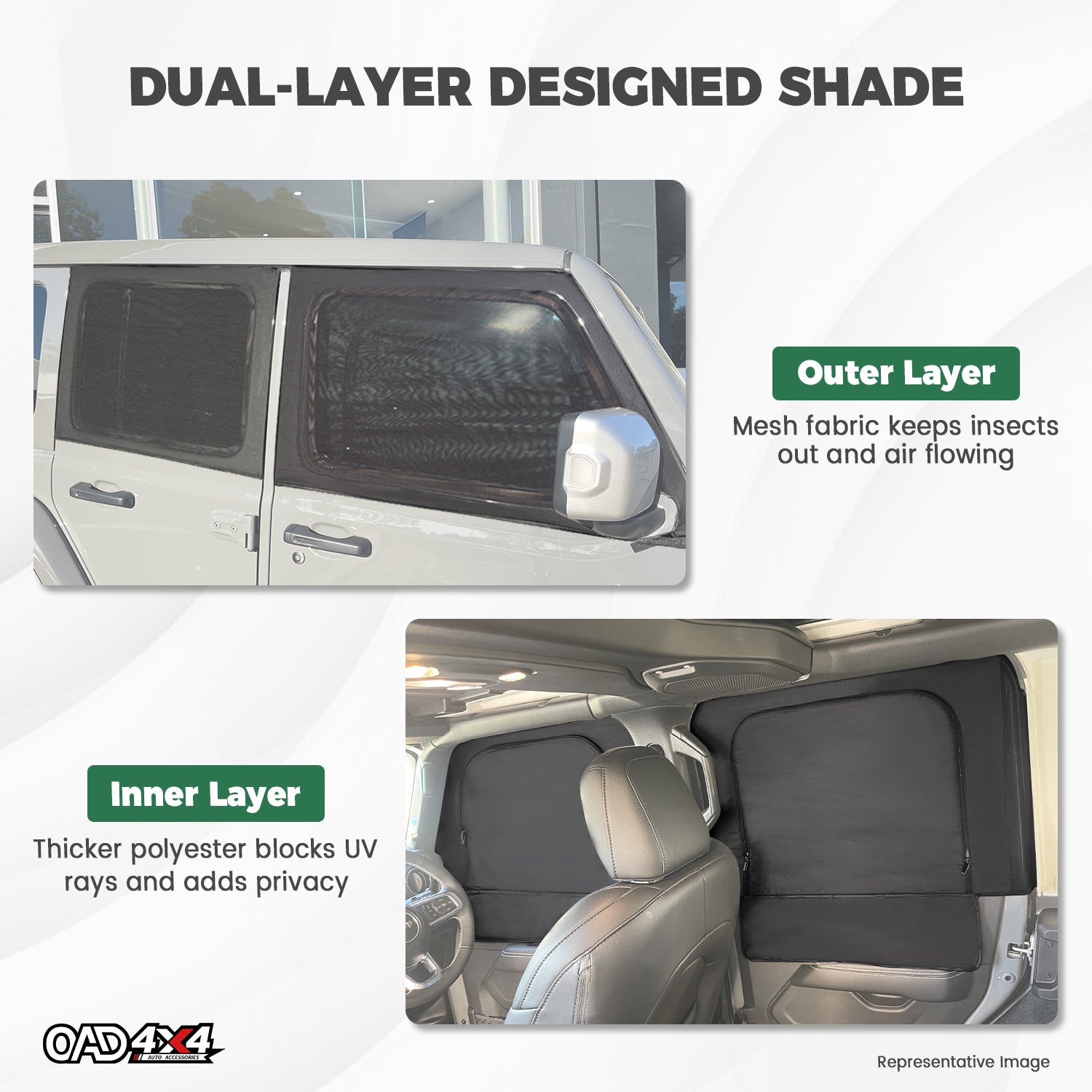 Car Window Sox Sun Shade for Jeep Wrangler JL Series 2018-Onwards