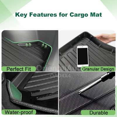 3D TPE Front Cargo Mat & Boot Mat & Floor Mats for Tesla Model 3 2021-2023 Car Mats