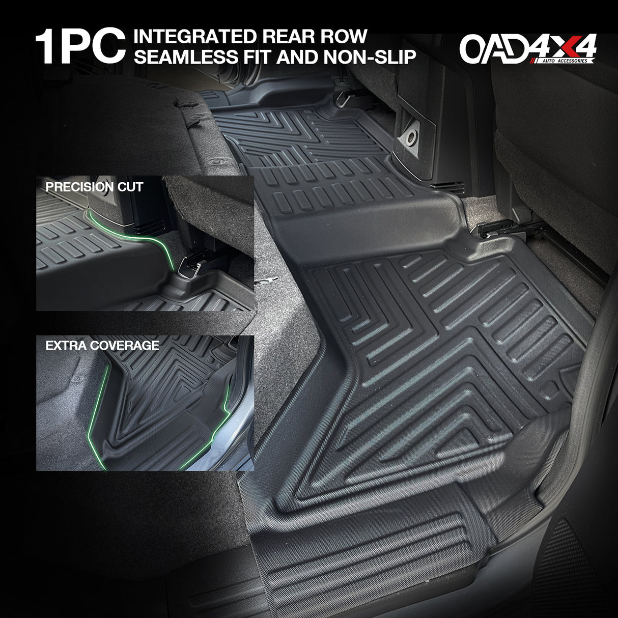5D TPE Car Floor Mats for ISUZU D-MAX Dual Cab 2012-2020