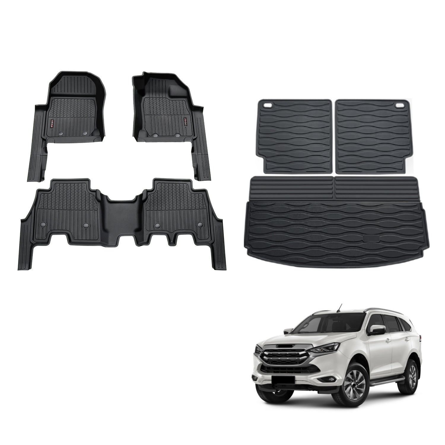 Injection 7D TPE Car Floor Mats for ISUZU MU-X MUX 2021-Onwards