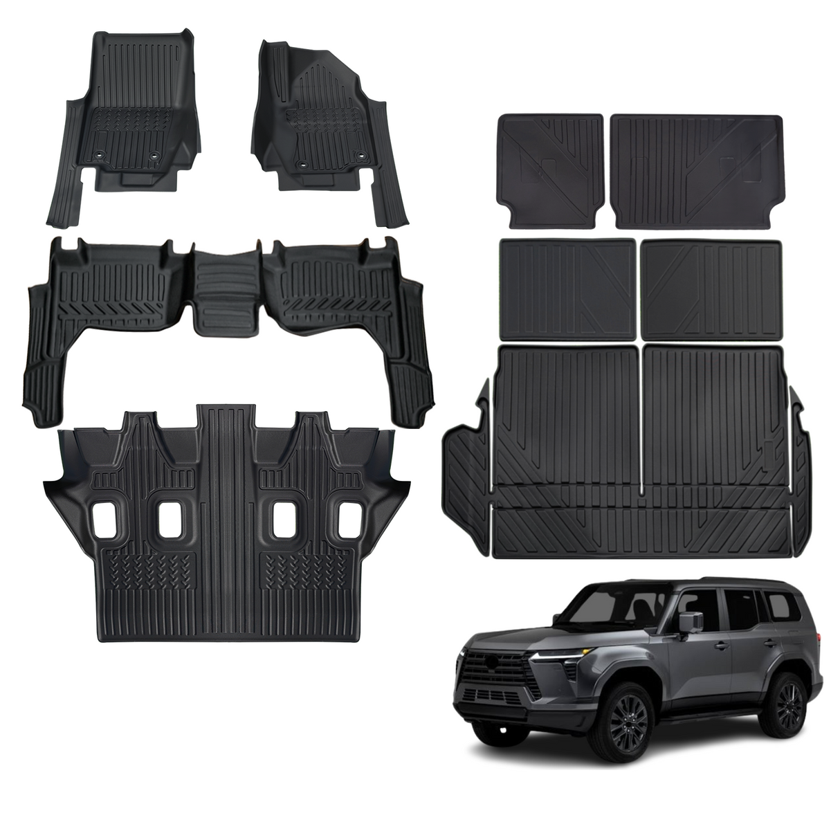 7D TPE Car Floor Mats for Lexus GX550 2024-Onwards
