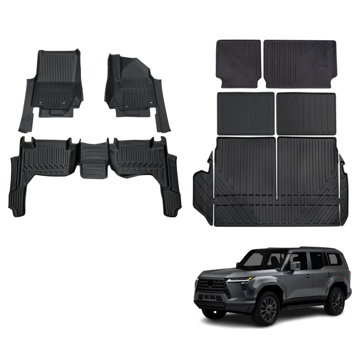 7D TPE Car Floor Mats for Lexus GX550 2024-Onwards