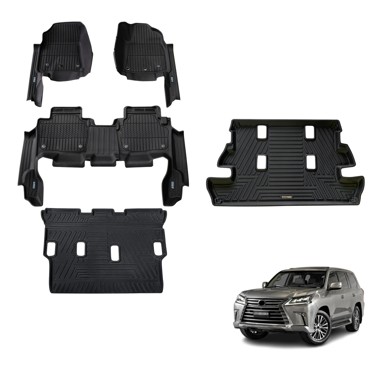 Injection 7D Car Floor Mats for Lexus LX570 2013-2021