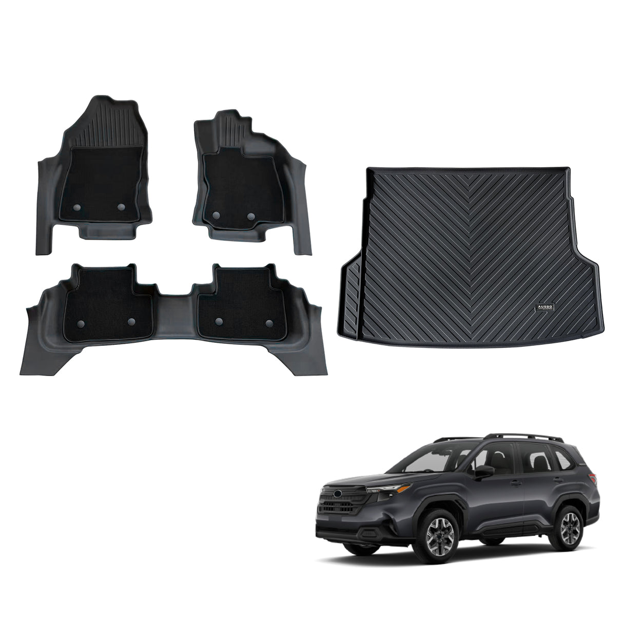 5D Double-Layer Car Floor Mats for Subaru Forester 2025-Onwards