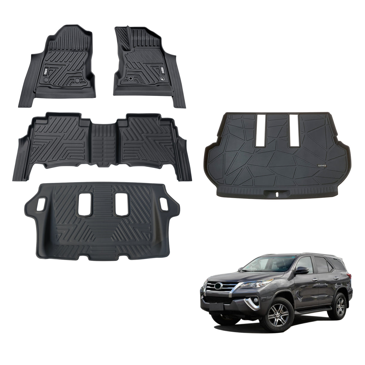 5D TPE Car Floor Mats for Toyota Fortuner 2015-Onwards