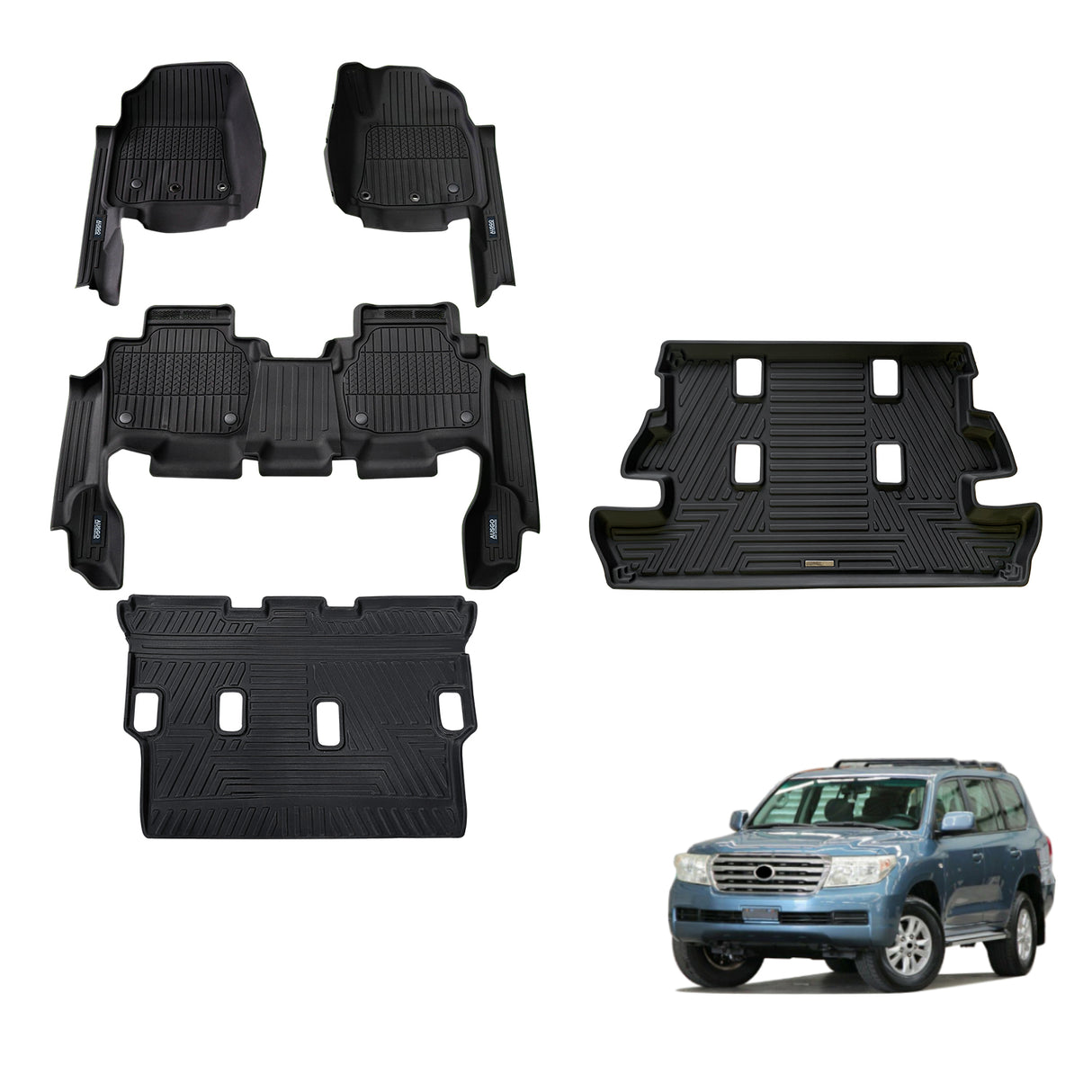 Injection 7D Car Floor Mats for Toyota Land Cruiser 200 2007-2012