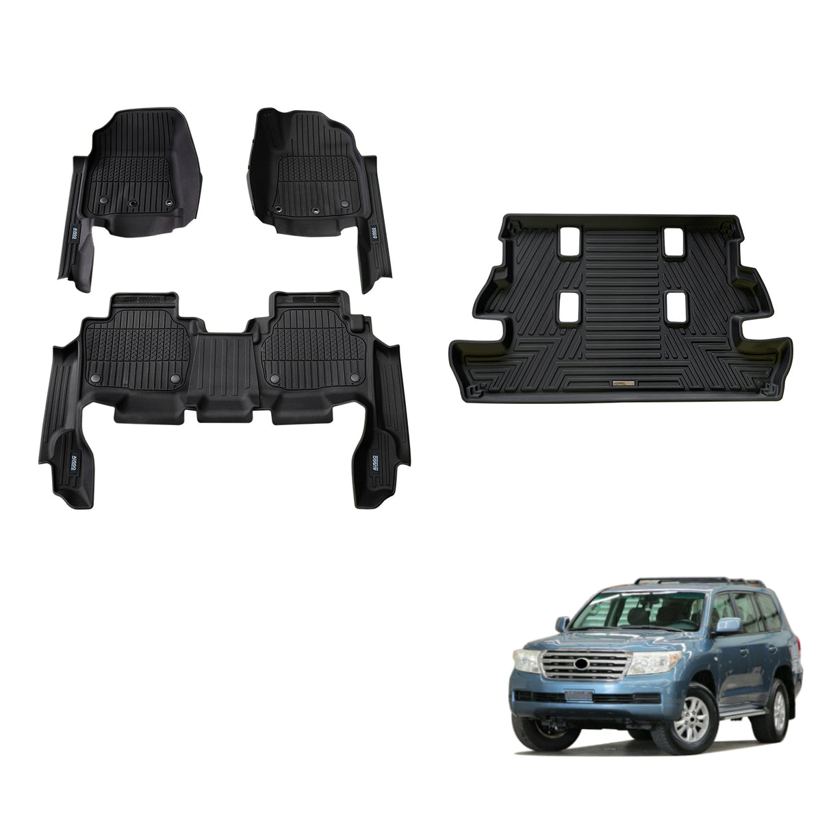 Injection 7D Car Floor Mats for Toyota Land Cruiser 200 2007-2012