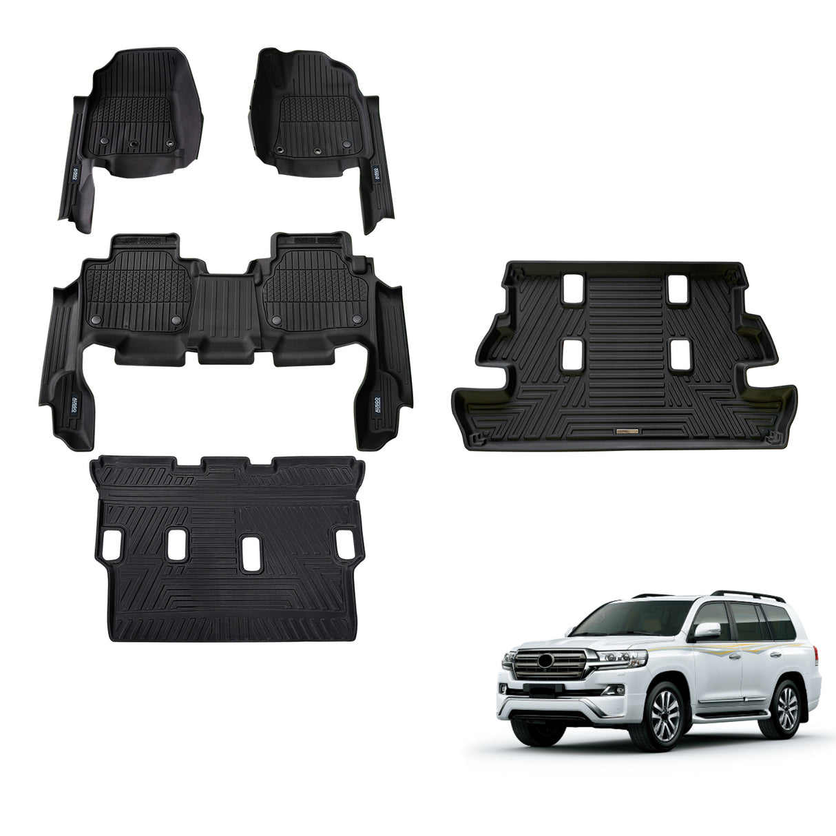 Injection 7D Car Floor Mats for Toyota Land Cruiser 200 Series 2012-2021