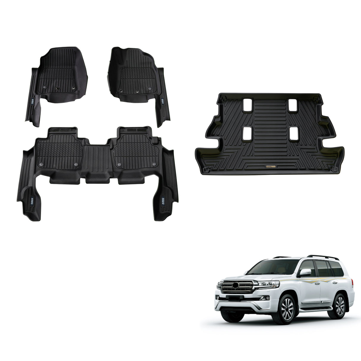 Injection 7D Car Floor Mats for Toyota Land Cruiser 200 Series 2012-2021