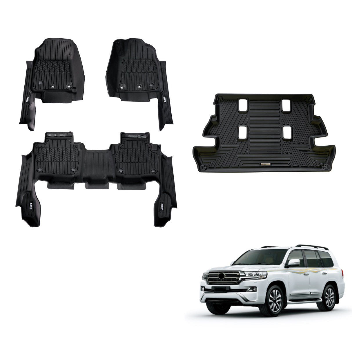 Injection 7D Car Floor Mats for Toyota Land Cruiser 200 Series 2012-2021