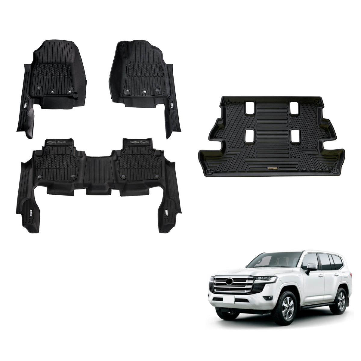 Injection 7D Car Floor Mats for Toyota LandCruiser 200 Series 2012-2021
