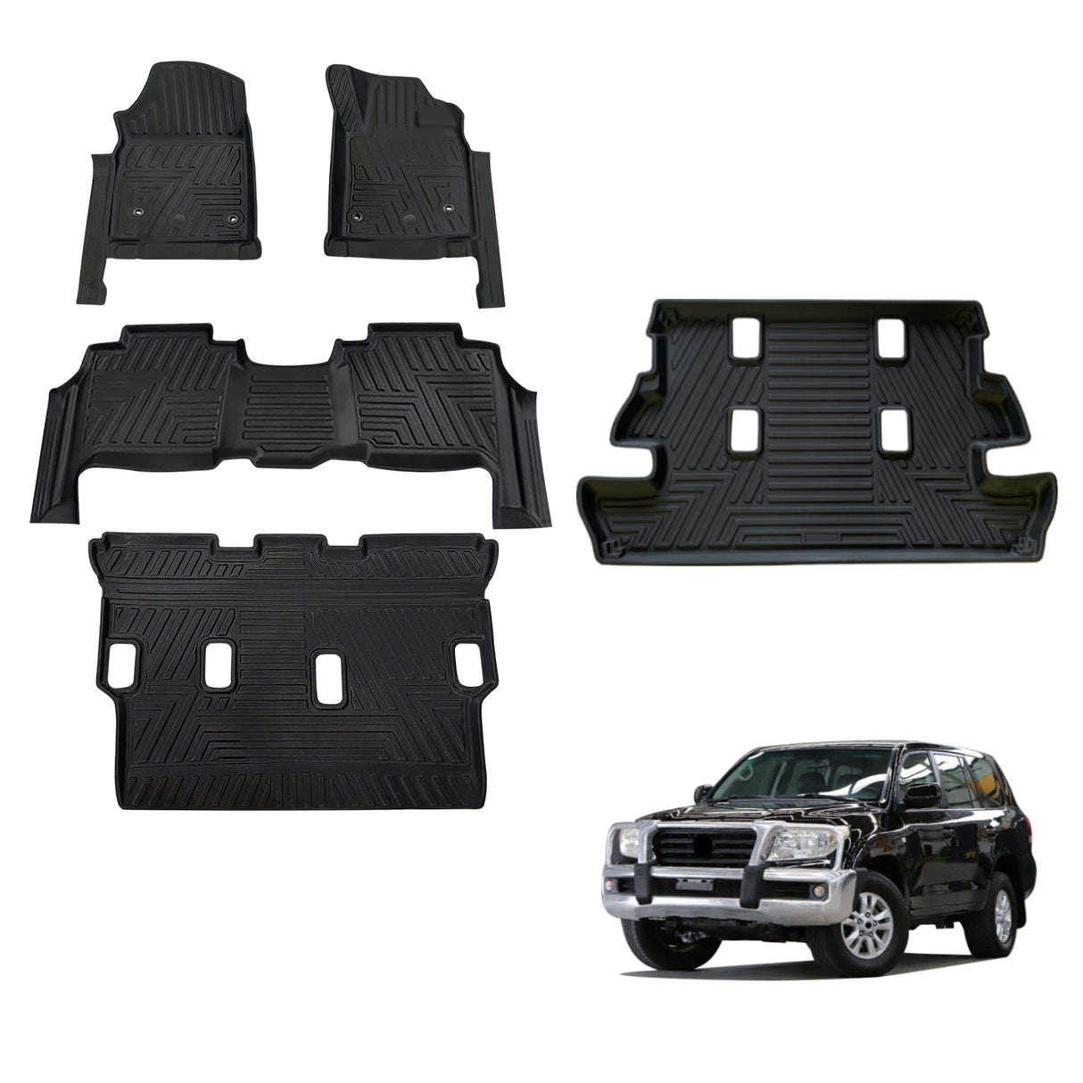 5D TPE Car Floor Mats for Toyota Land Cruiser 200 2007-2012
