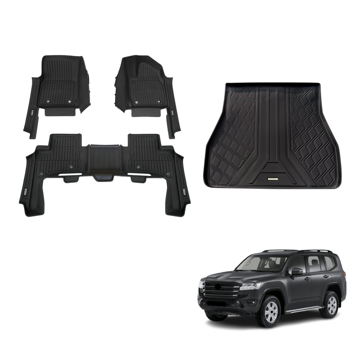 Pre-order Injection 7D Car Floor Mats for Toyota Land Cruiser 300 2021-Onwards