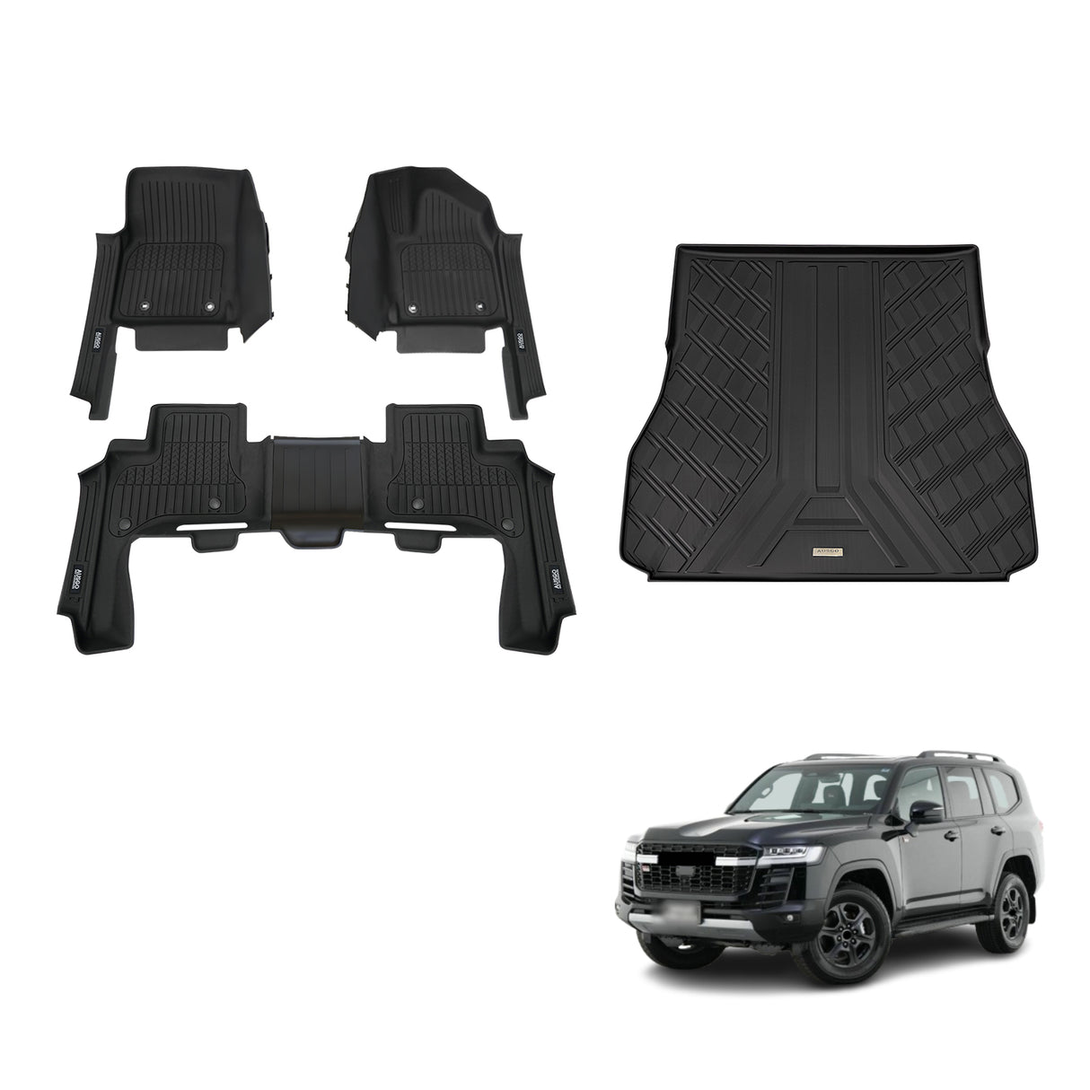 Pre-order Injection 7D Car Floor Mats for Toyota Land Cruiser 300 2021-Onwards