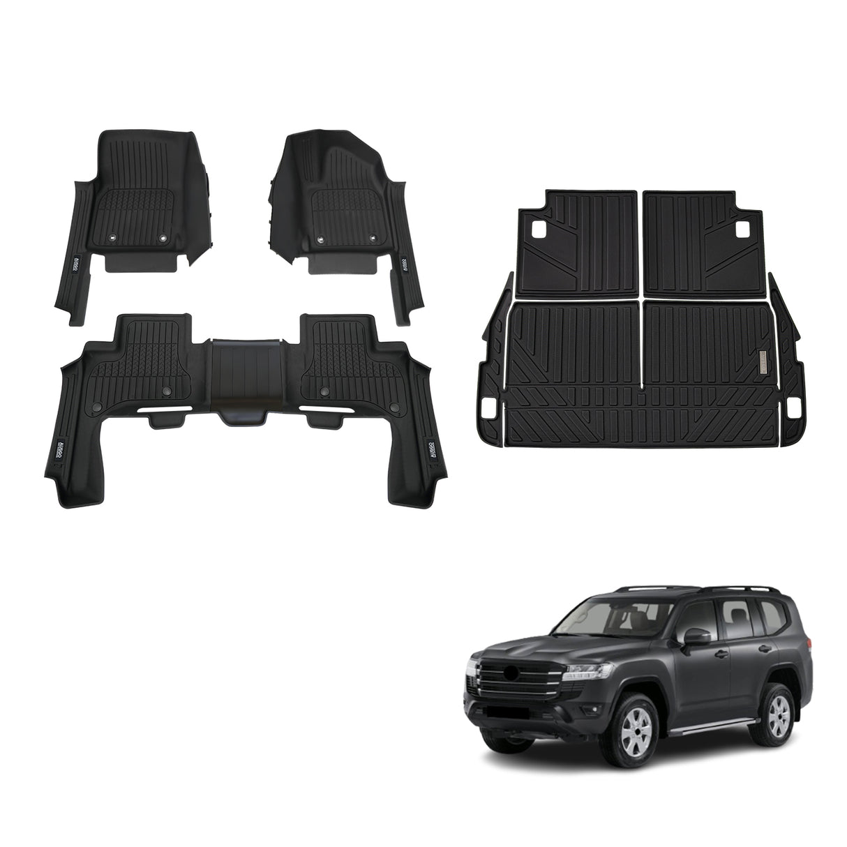 Pre-order Injection 7D Car Floor Mats for Toyota Land Cruiser 300 2021-Onwards