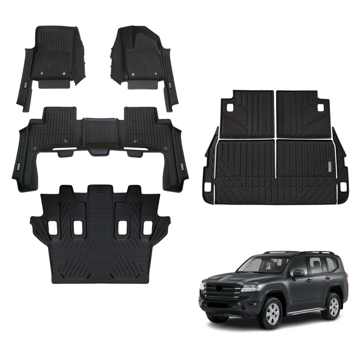 Pre-order Injection 7D Car Floor Mats for Toyota Land Cruiser 300 2021-Onwards