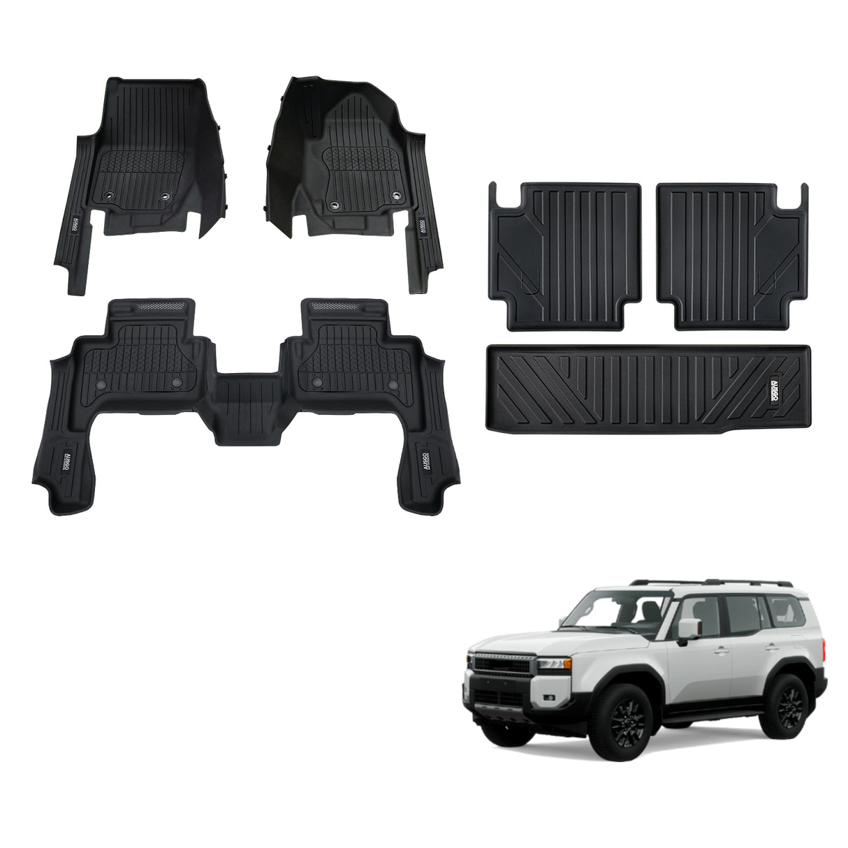 Injection 7D Car Floor Mats for Toyota Land Cruiser Prado 250 LC250 2024-Onwards
