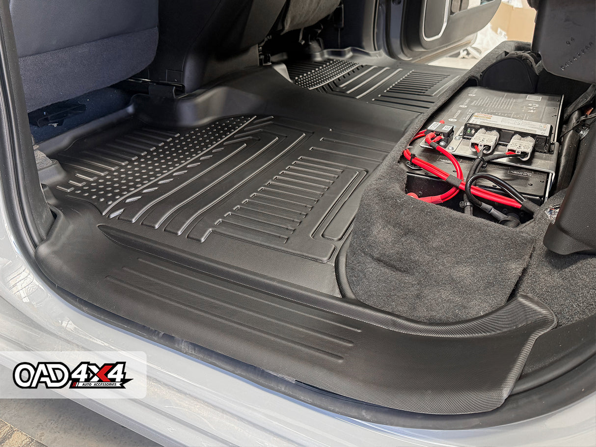 5D TPE Car Floor Mats for Chevrolet Silverado HD T1 Series 2021-Onwards