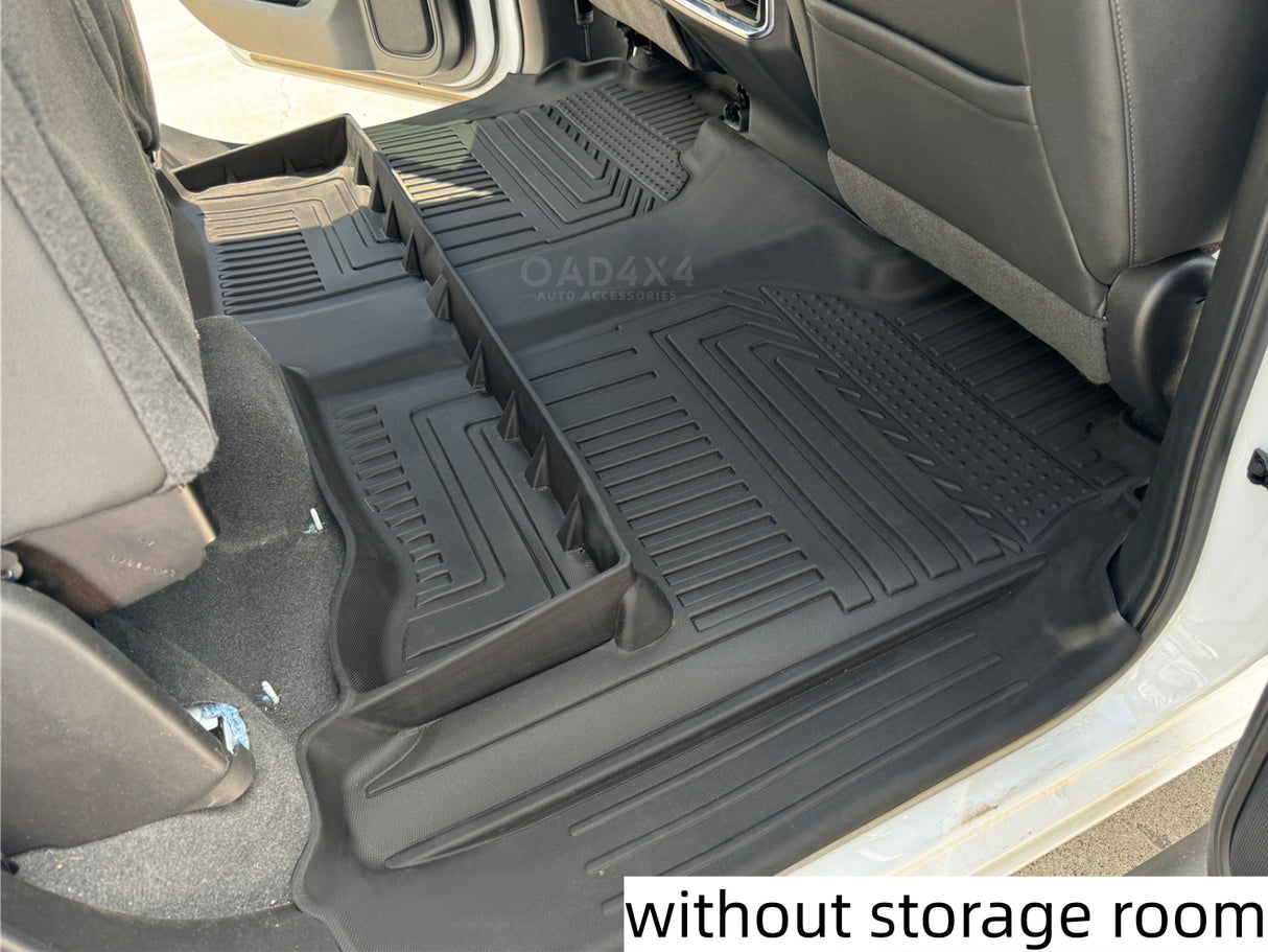 5D TPE Car Floor Mats for Chevrolet Silverado 1500 T1 Series 2020-Onwards