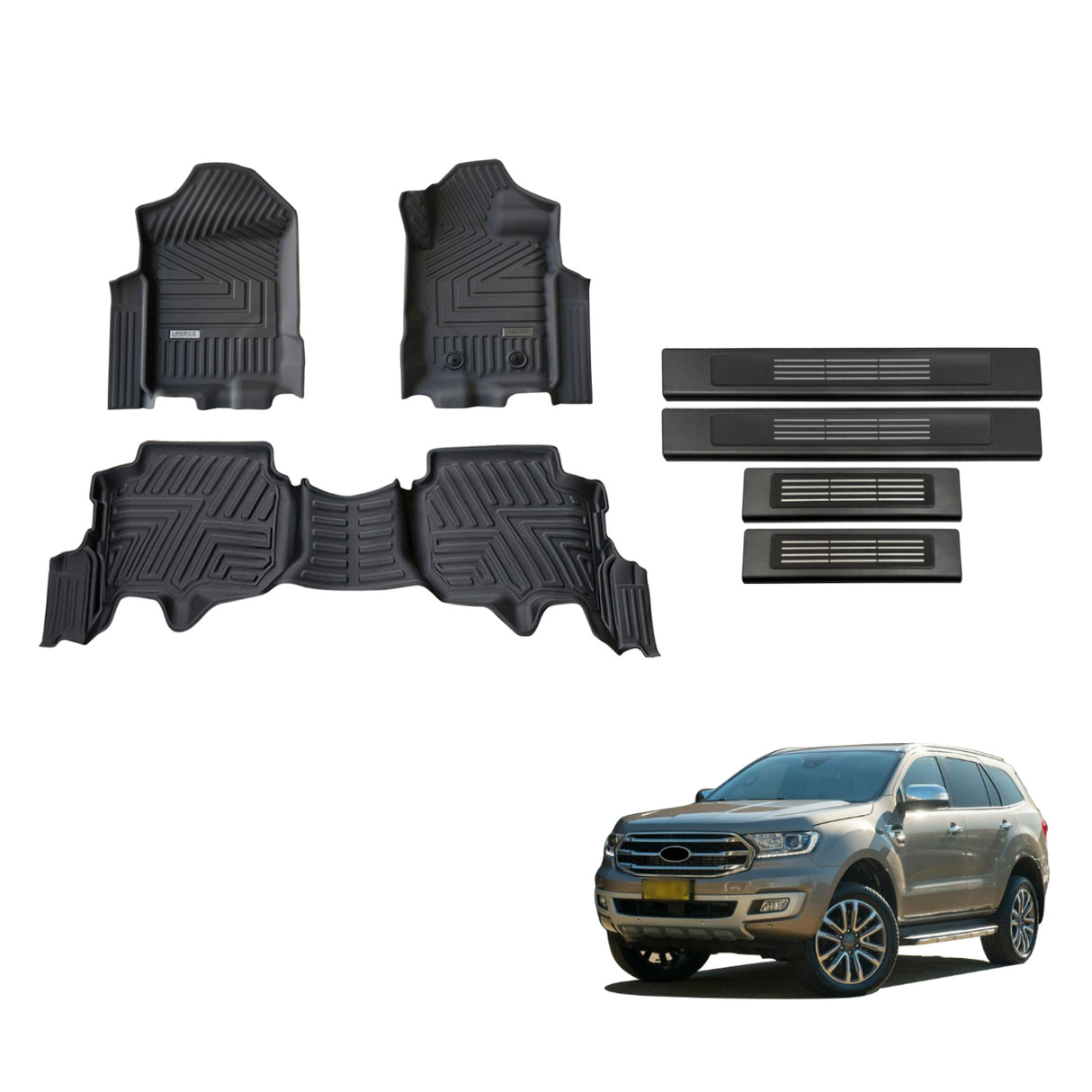 Floor Mats & Door Sill Protector for Ford Everest UA/UA II 2015-2022