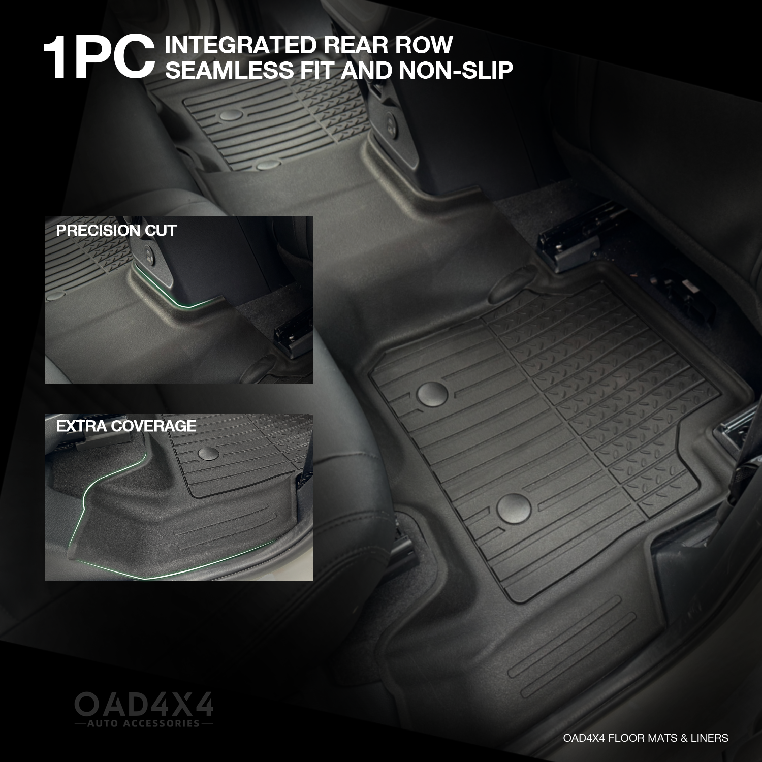 Injection 7D TPE Car Floor Mats for Ford Everest Next-Gen 2022-Onwards