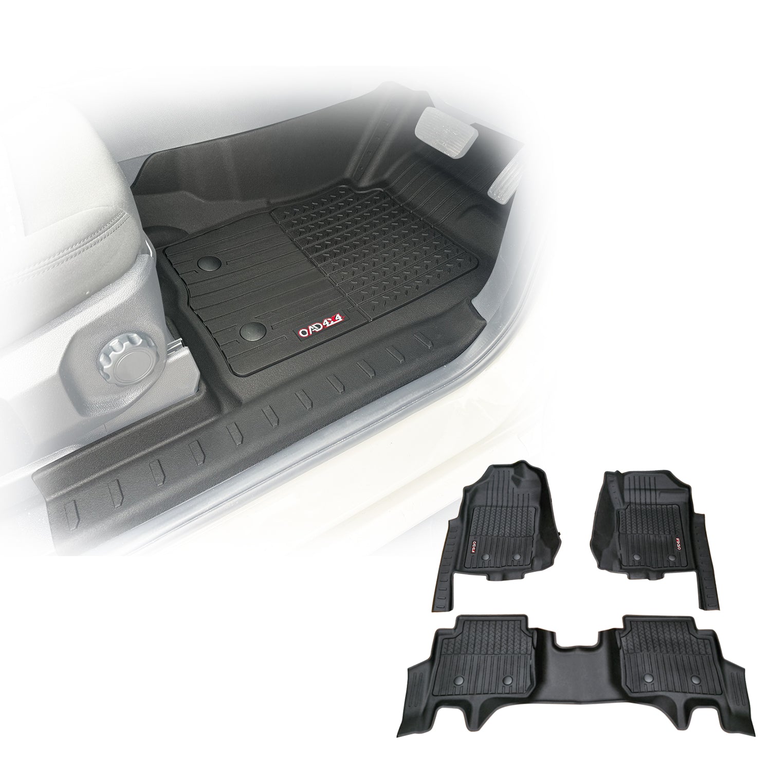 Injection 7D TPE Car Floor Mats for Ford Everest Next-Gen 2022-Onwards