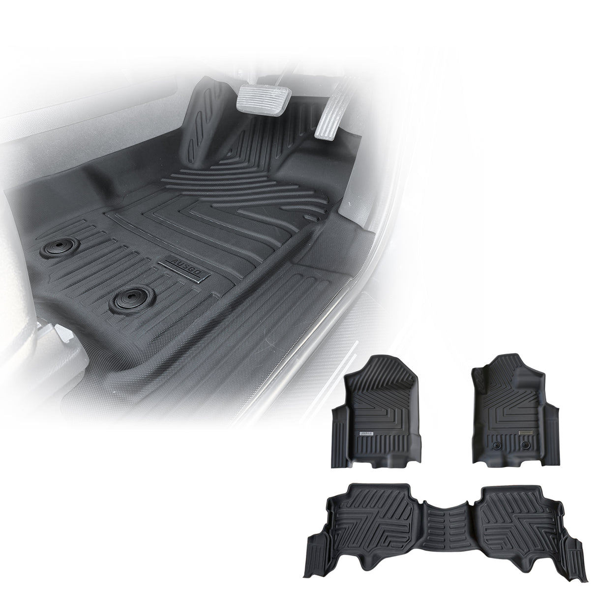 5D TPE Car Floor Mats for Ford Everest UA / UA II 2015-2022