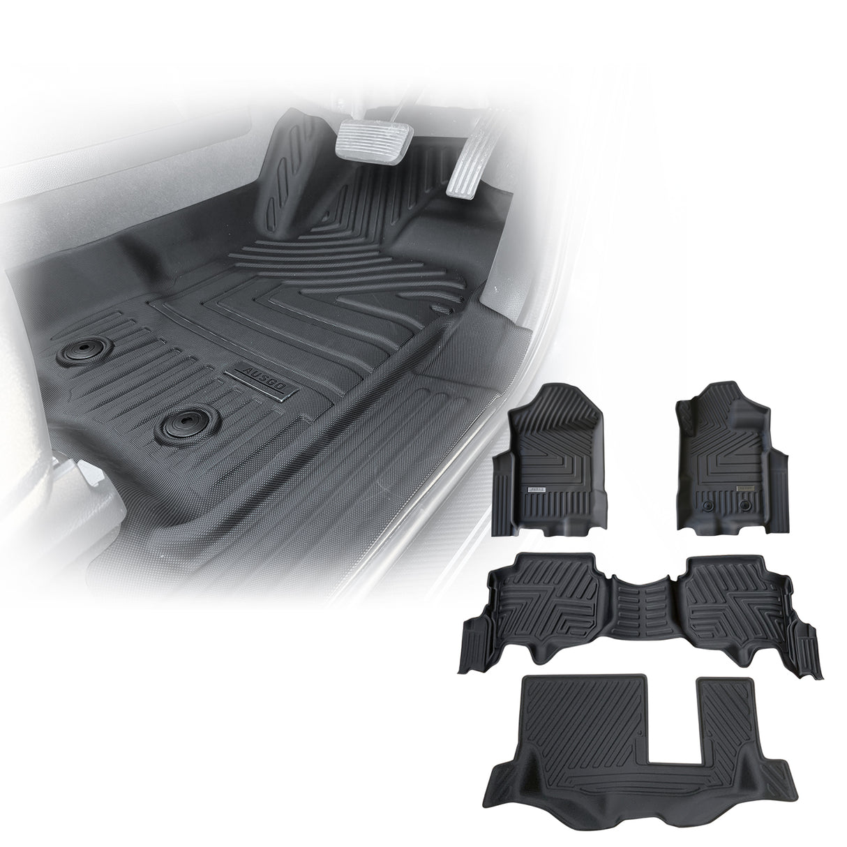 5D TPE Car Floor Mats for Ford Everest UA / UA II 2015-2022
