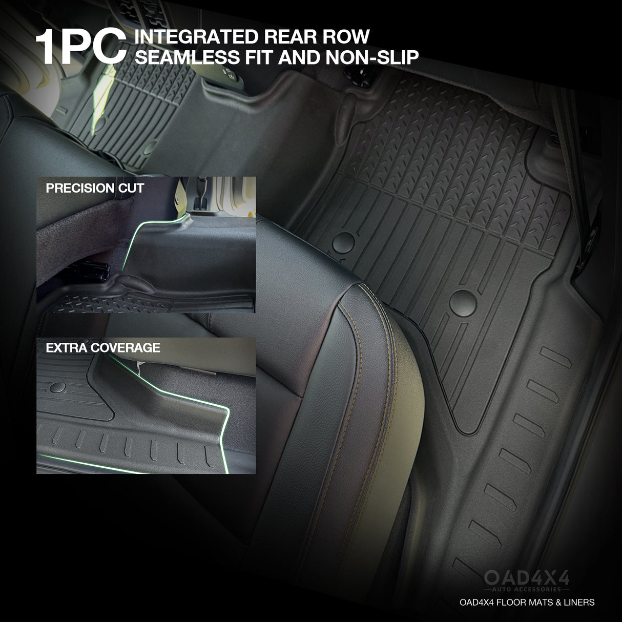 Injection Floor Mats & Door Sill Protector for Volkswagen Amarok NF Series Dual Cab 2023-Onwards