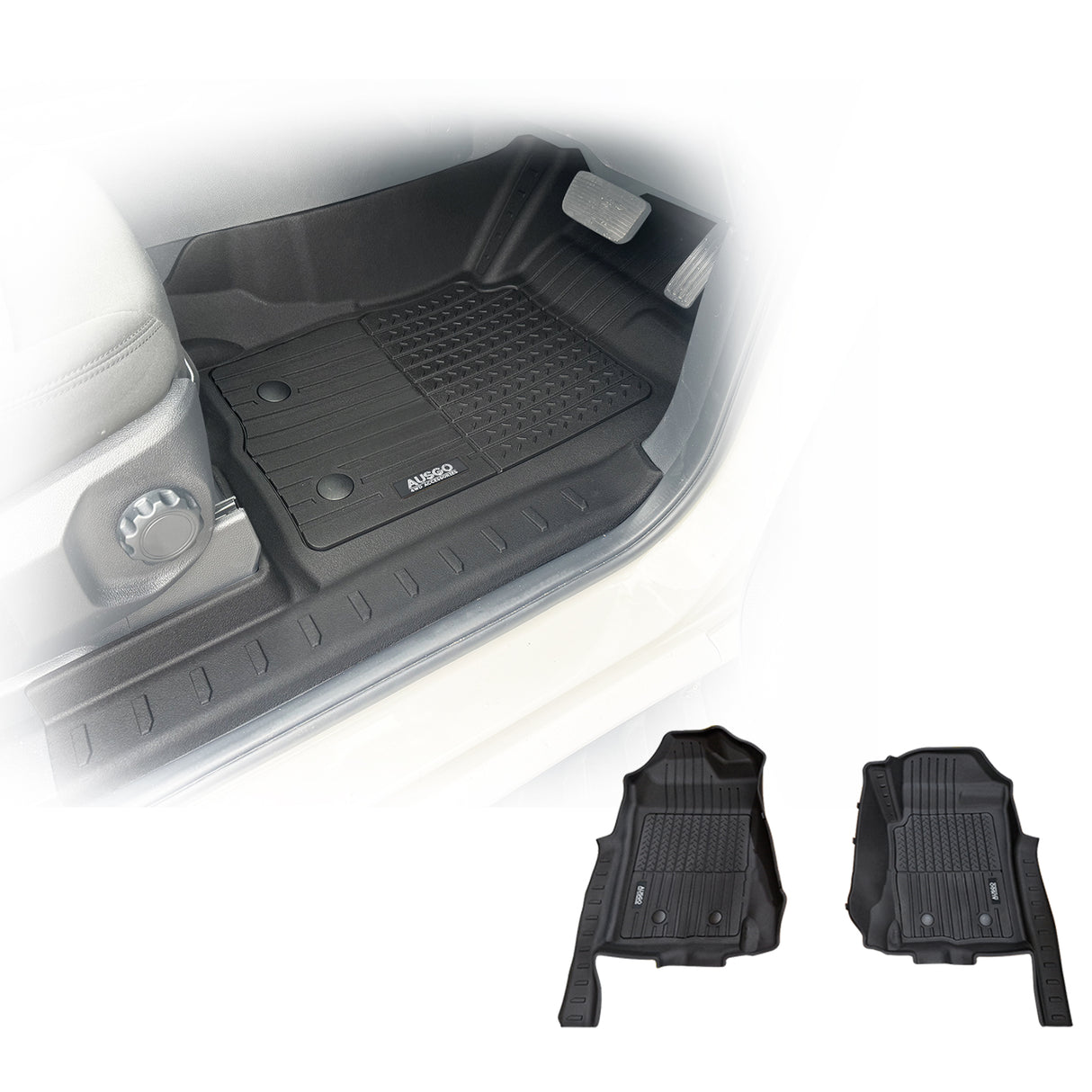 Injection 7D TPE Car Floor Mats for Ford Ranger Single / Extra Cab 2022-Onwards