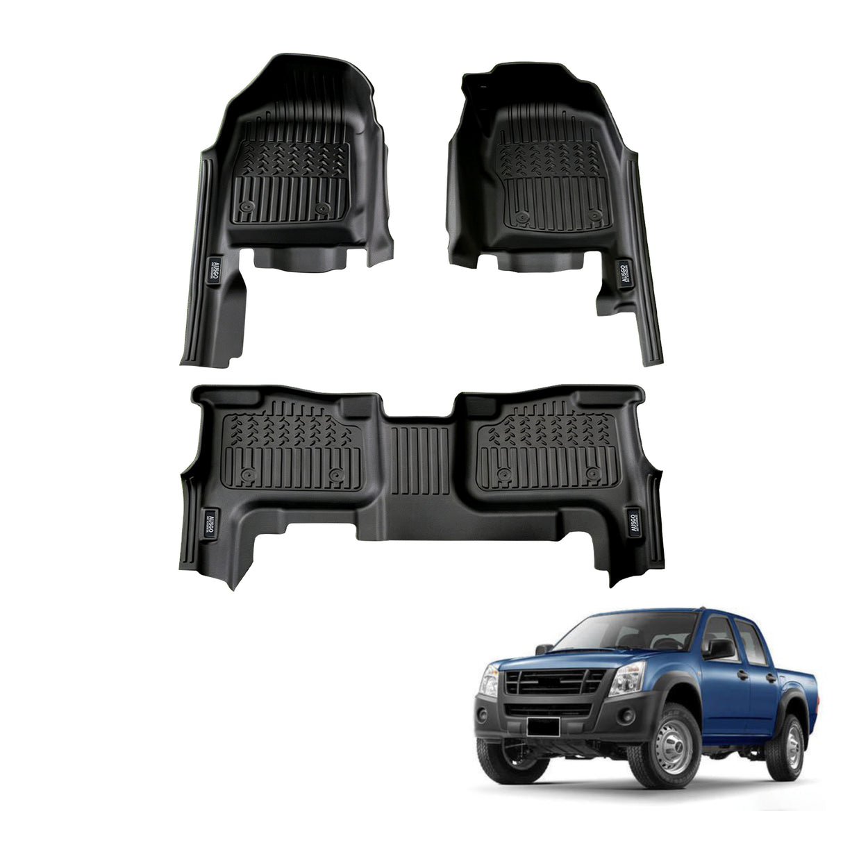 Pre-order 7D TPE Car Floor Mats for ISUZU D-MAX Dual Cab 2008-2012