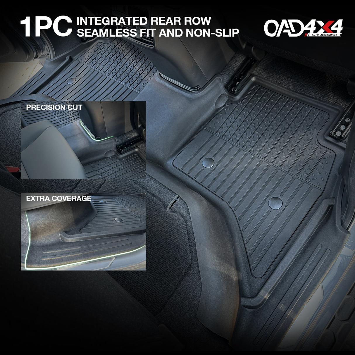 Injection 7D TPE Car Floor Mats for ISUZU D-MAX Dual Cab 2020-Onwards