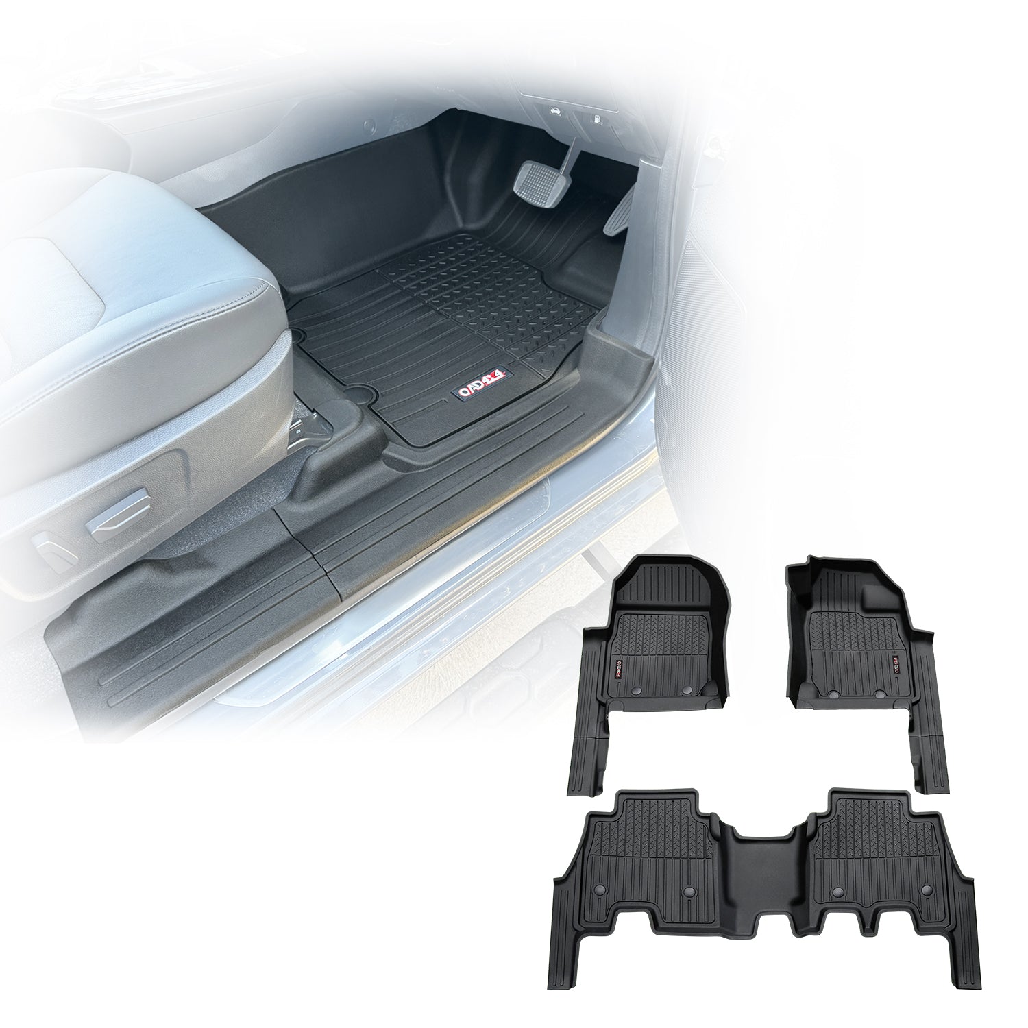 Injection 7D TPE Car Floor Mats for ISUZU MU-X MUX 2021-Onwards