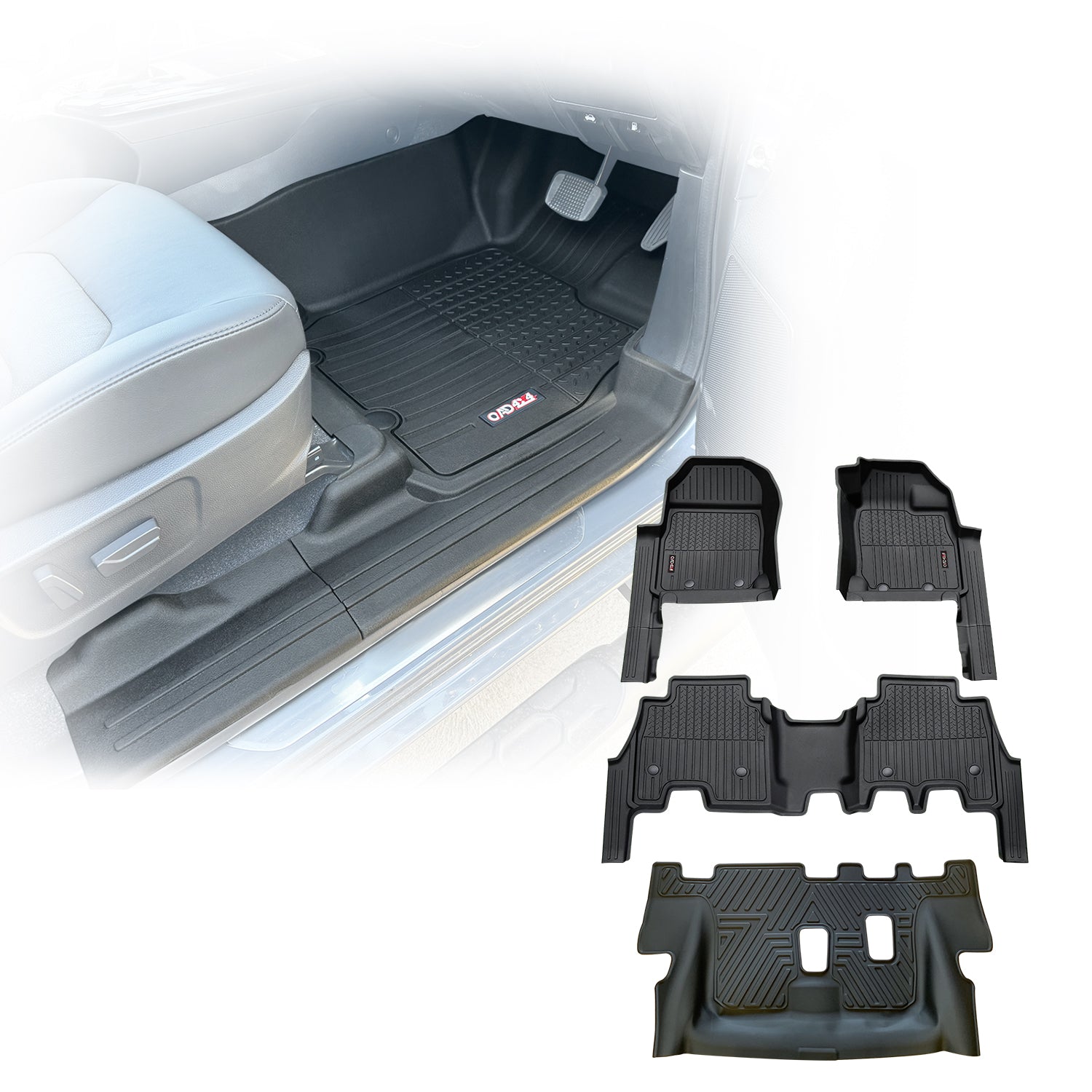 Injection 7D TPE Car Floor Mats for ISUZU MU-X MUX 2021-Onwards