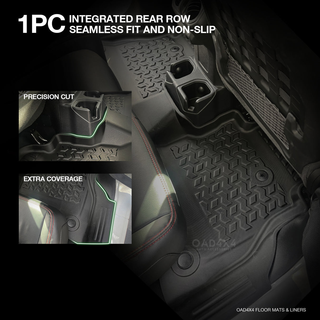 5D TPE Car Floor Mats for Jeep Gladiator 2020-Onwards