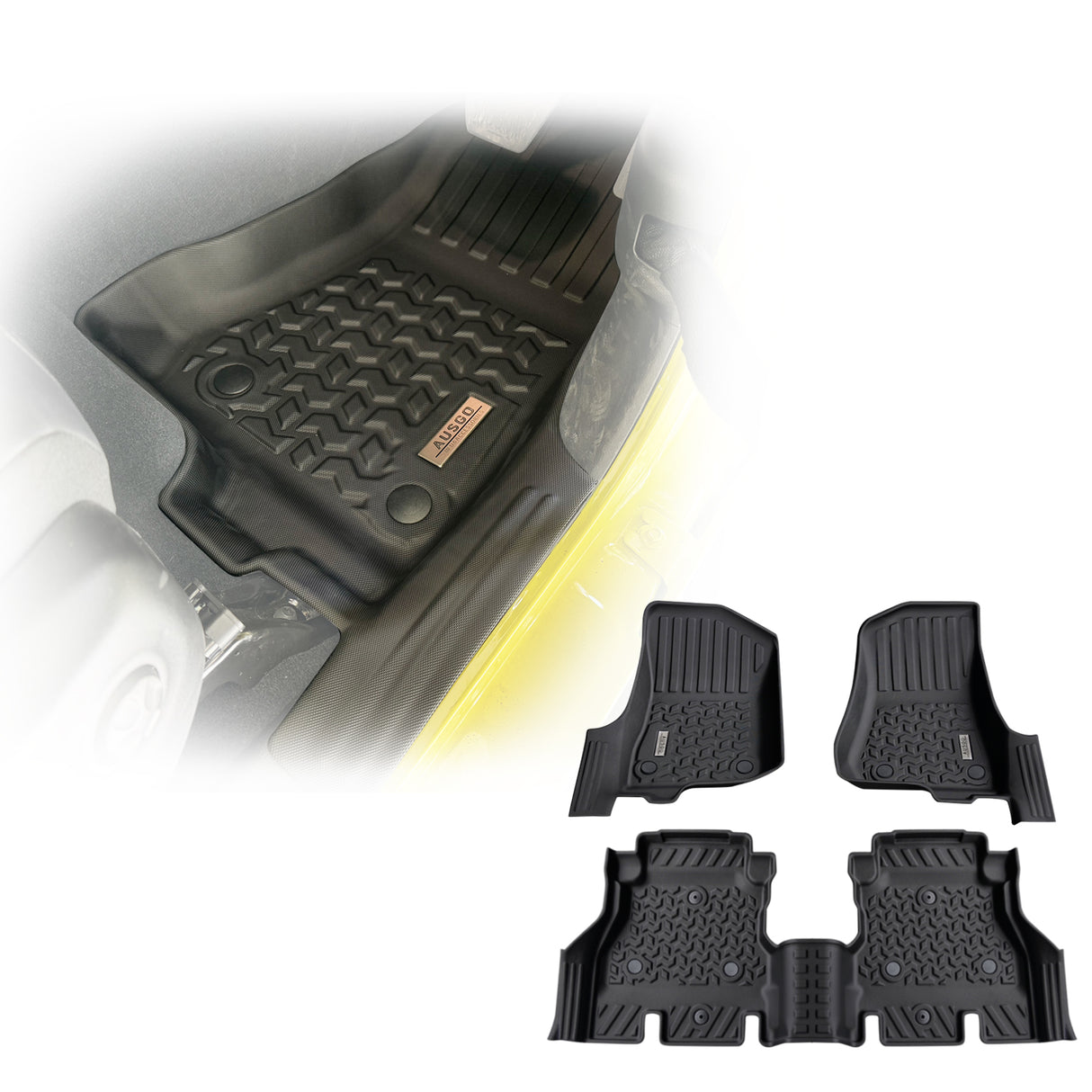 5D TPE Car Floor Mats for Jeep Wrangler JL Series 2018-Onwards