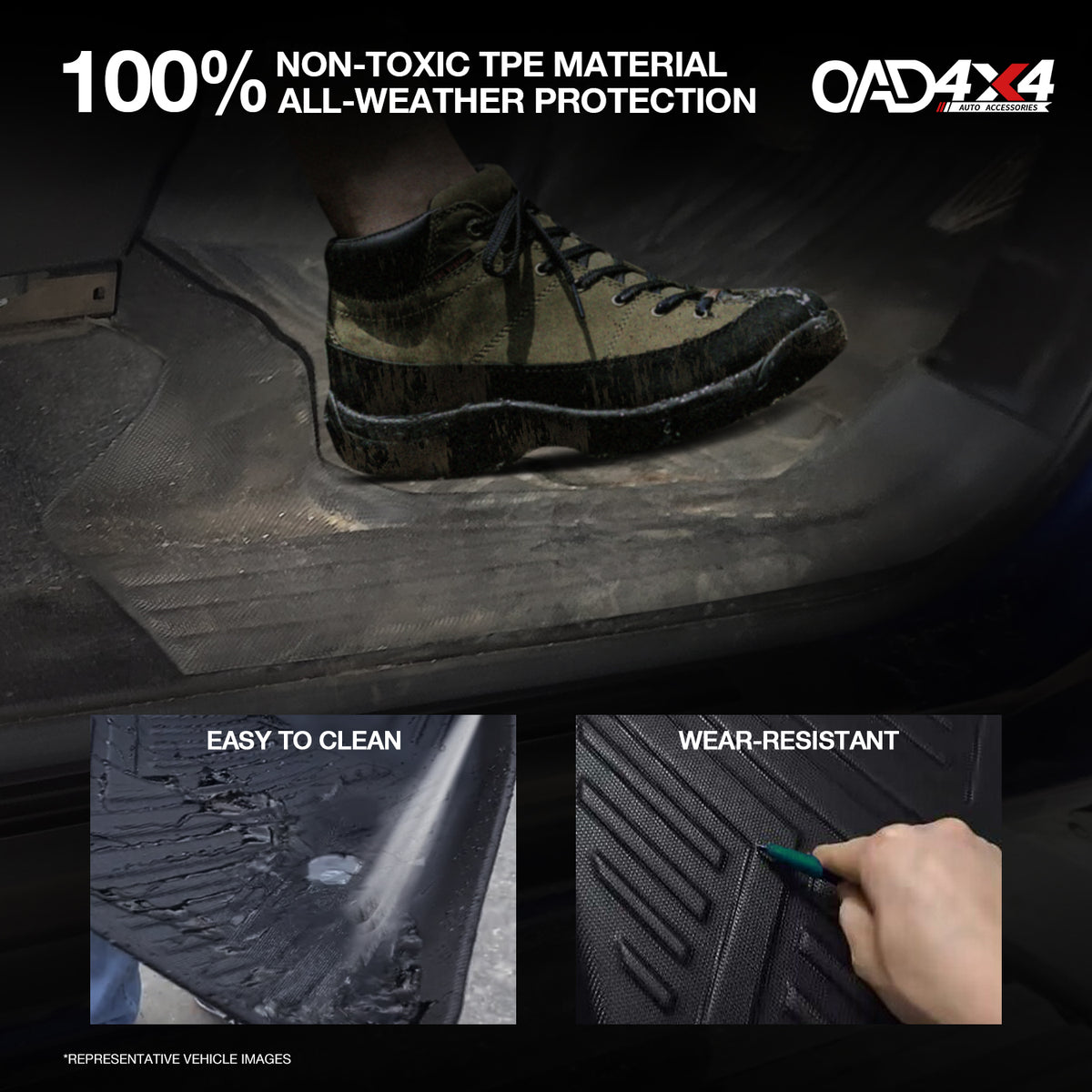 Pre-order 5D TPE Car Floor Mats for Toyota RAV4 PHEV 2026-Onwards