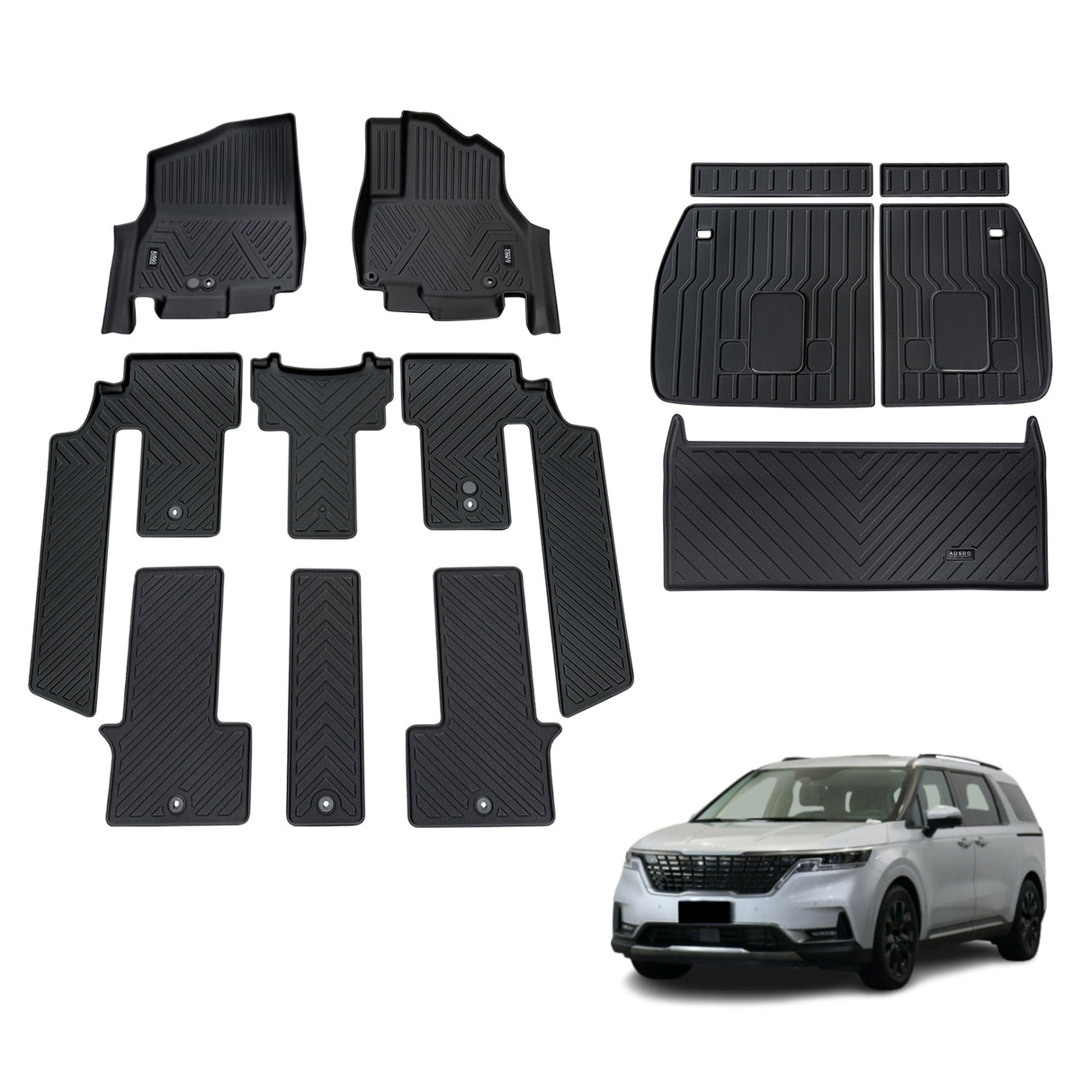 5D TPE Car Floor Mats for KIA Carnival KA4 Series 2020-Onwards