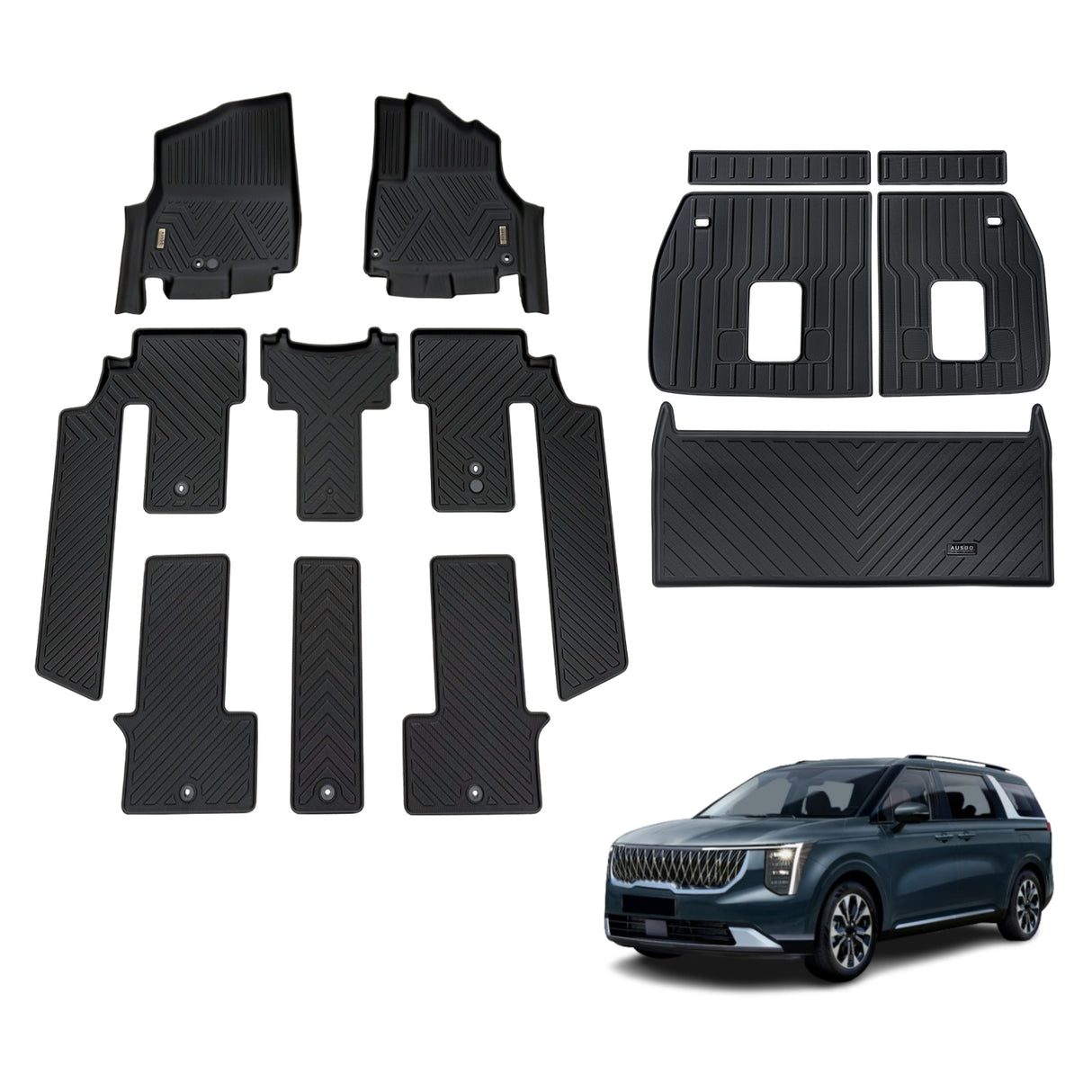 Pre-order 5D TPE Car Floor Mats for KIA Carnival KA4 Series 2020-Onwards
