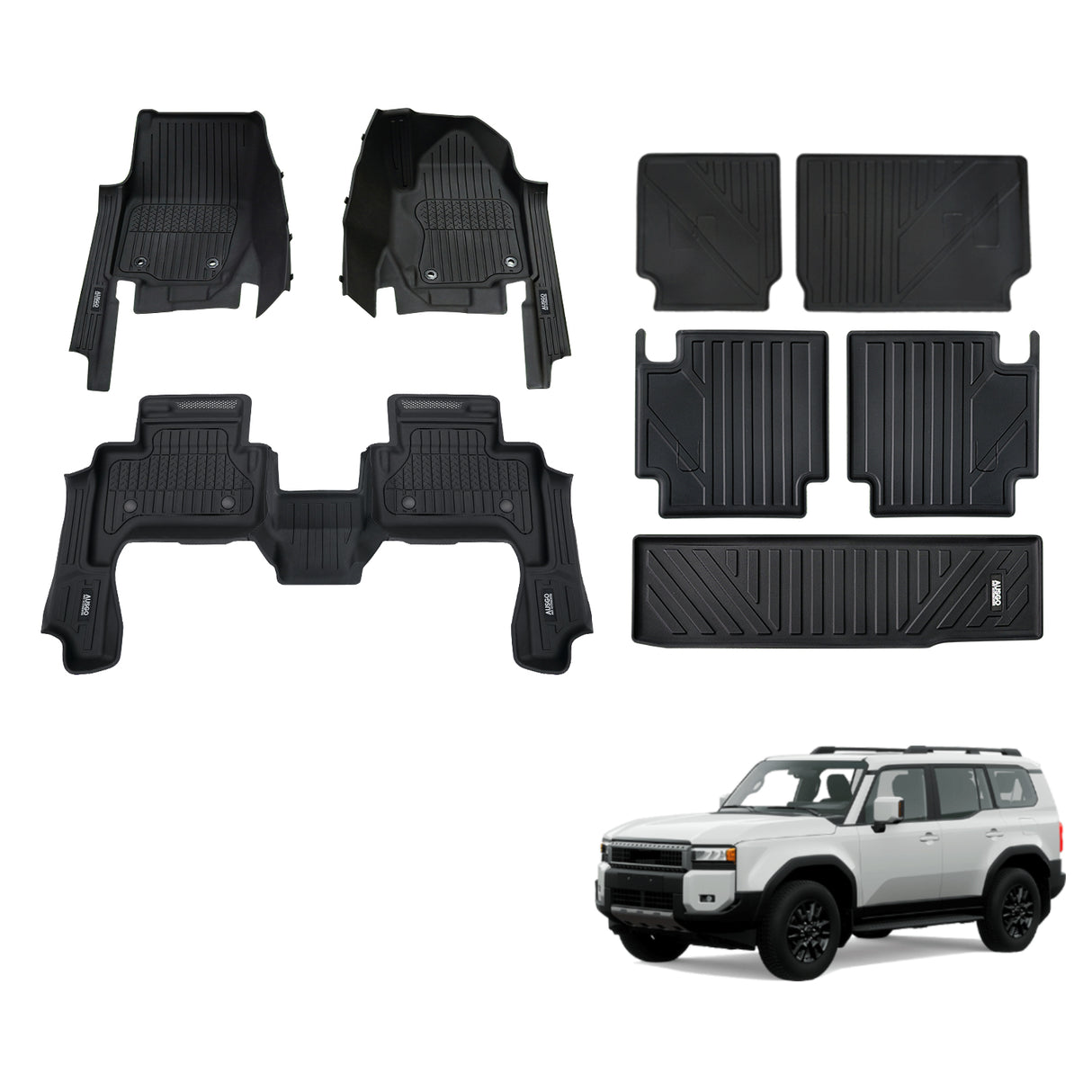 Injection 7D Car Floor Mats for Toyota Land Cruiser Prado 250 LC250 2024-Onwards