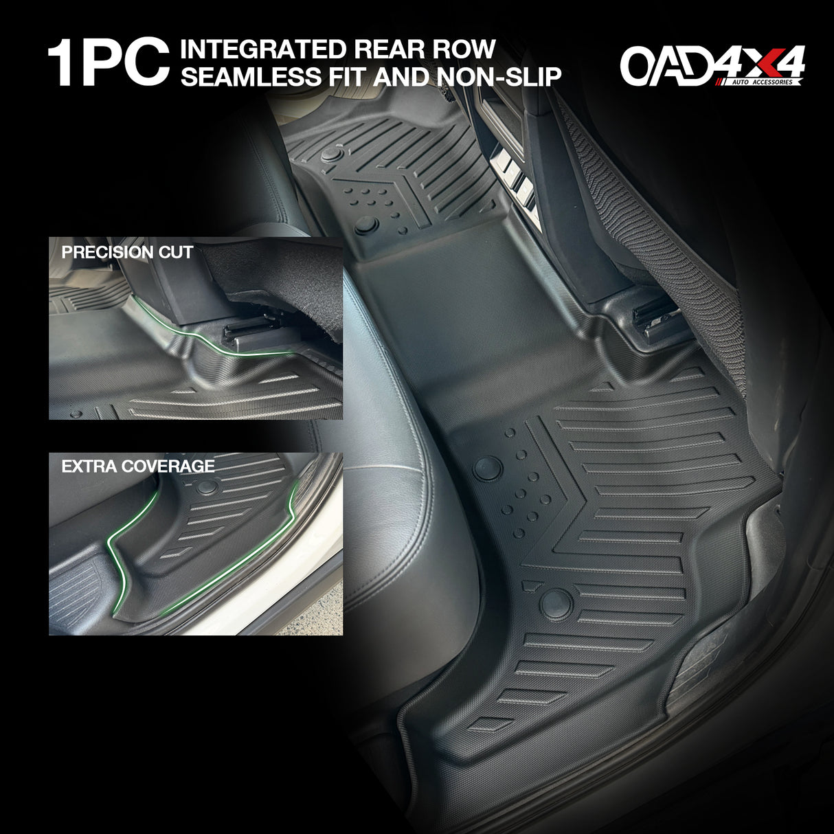 5D TPE Car Floor Mats for Land Rover Defender L663 110 5 Seats 2020-Onwards